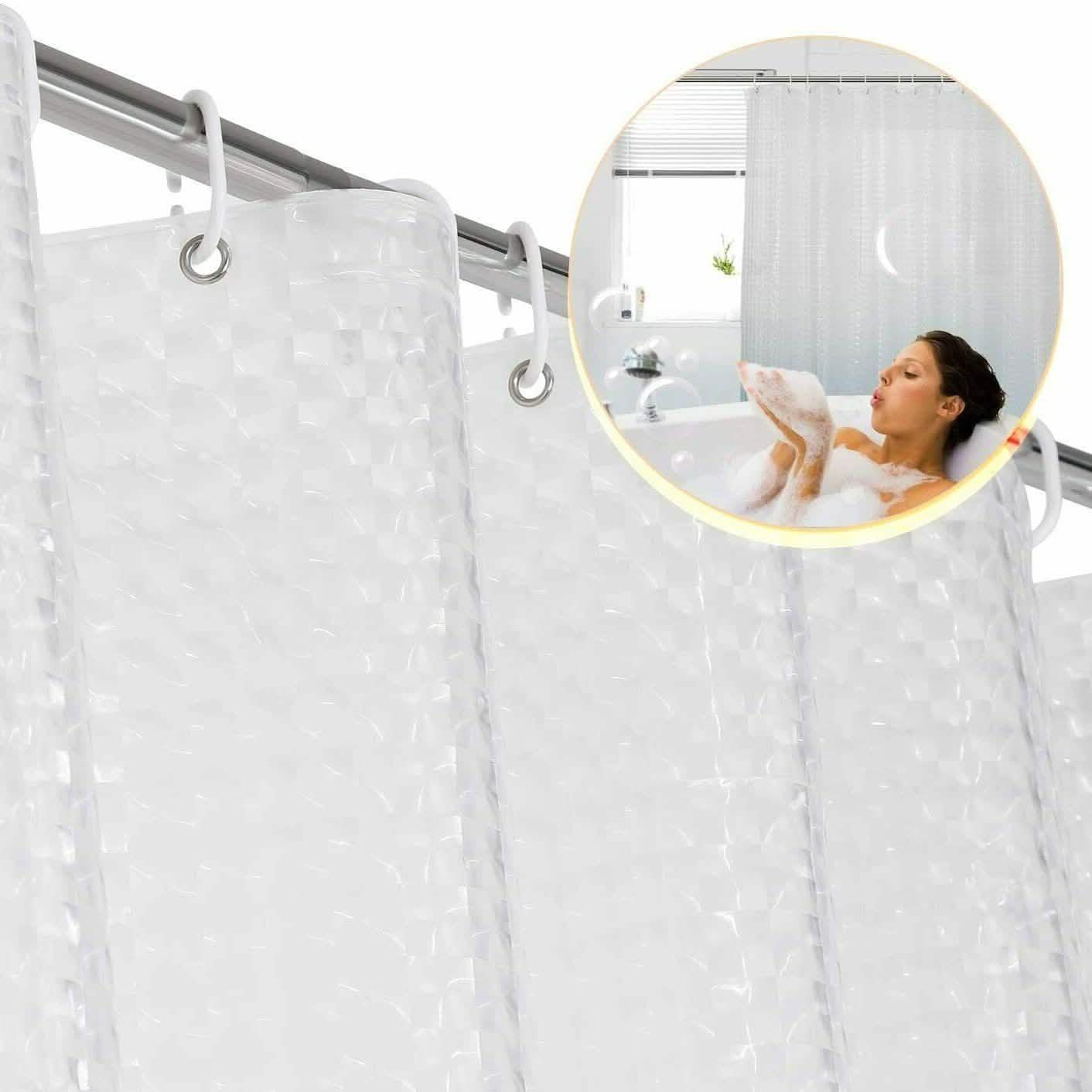 72 Inch FITNATE EVA Shower Clear Curtain Liner DailySale