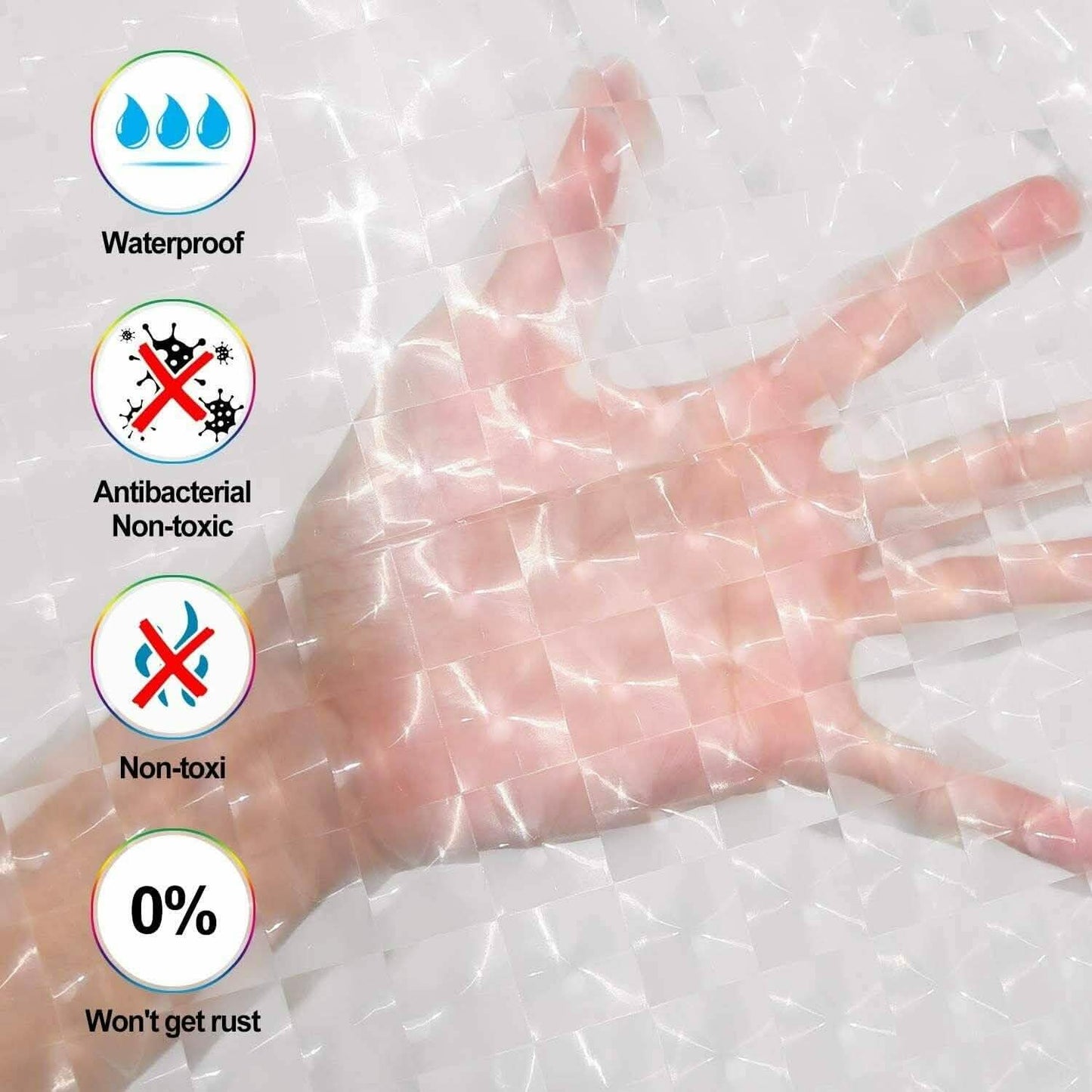 72 Inch FITNATE EVA Shower Clear Curtain Liner DailySale