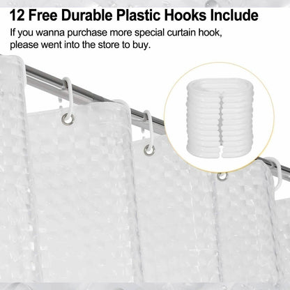 72 Inch FITNATE EVA Shower Clear Curtain Liner DailySale