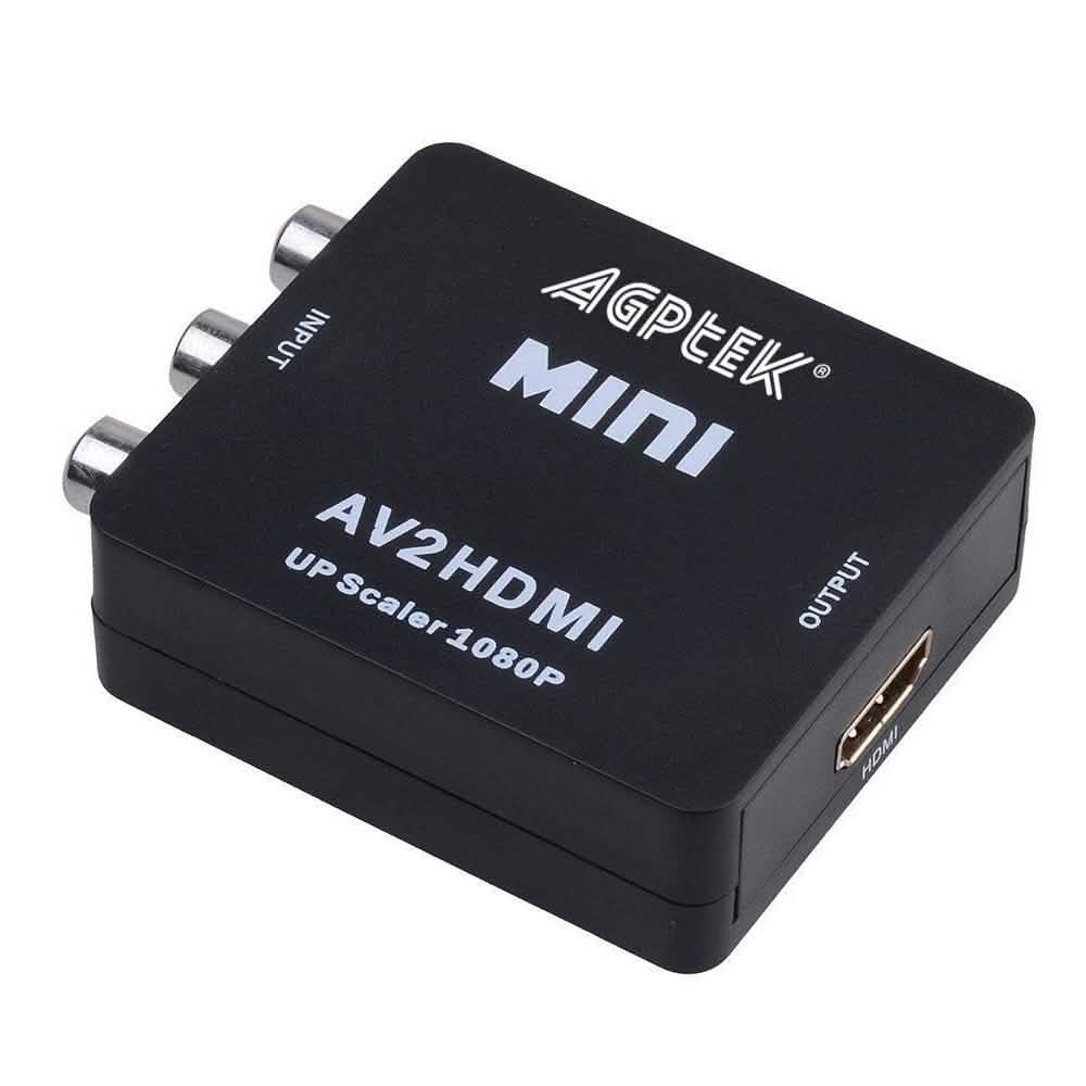 720p 1080p AGPtek Mini Composite AV CVBS 3RCA to HDMI Video Converter Adapter DailySale