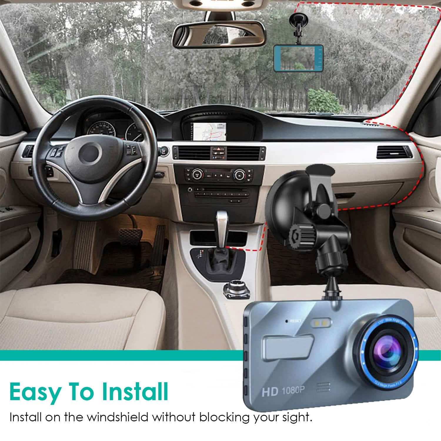 720P Dual Dash Car Camera Recorder with Motion Detection Light DailySale