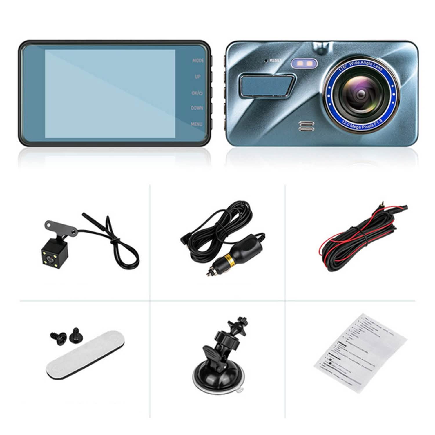 720P Dual Dash Car Camera Recorder with Motion Detection Light DailySale