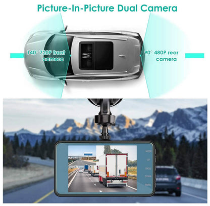 720P Dual Dash Car Camera Recorder with Motion Detection Light DailySale