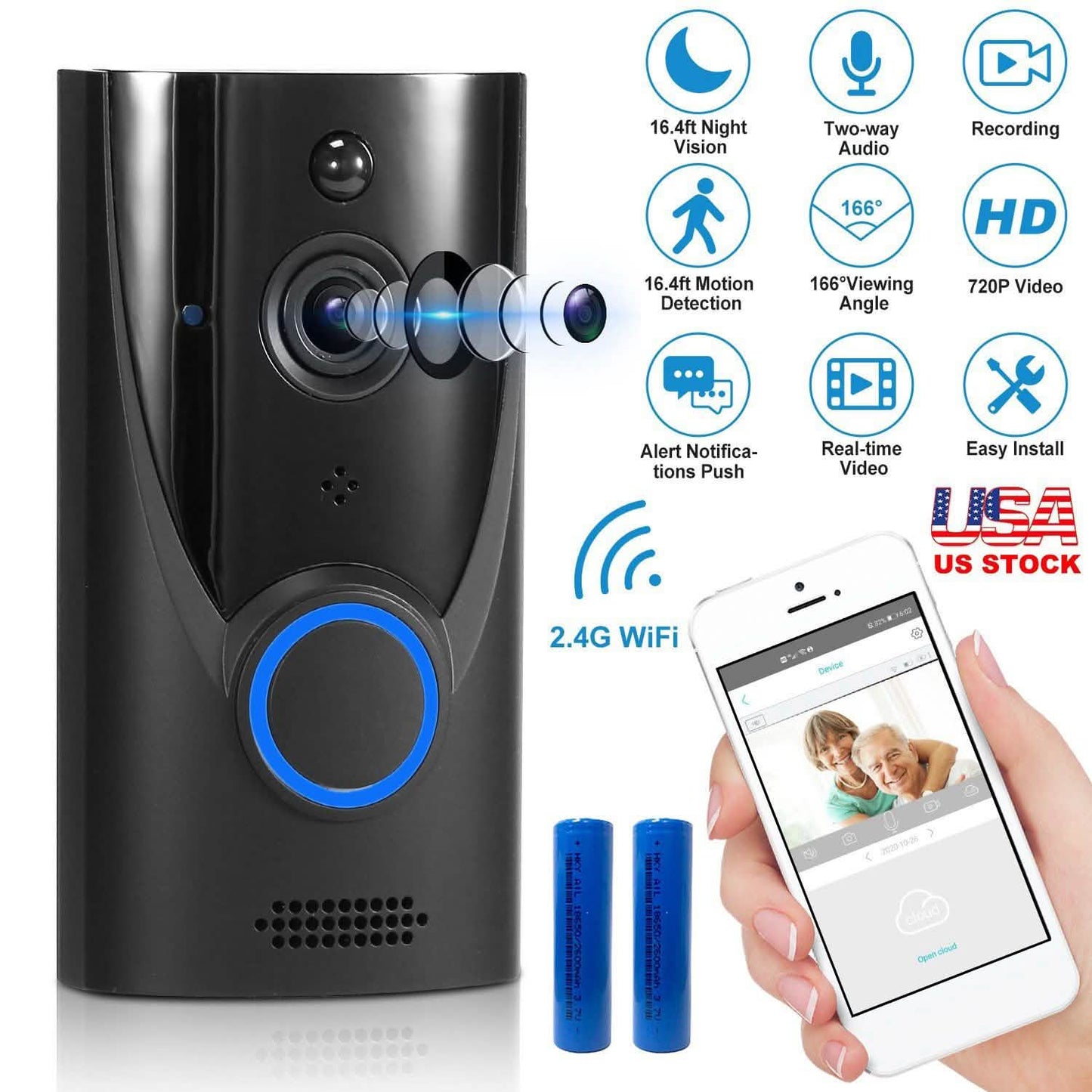 720P HD WiFi Video Doorbell DailySale
