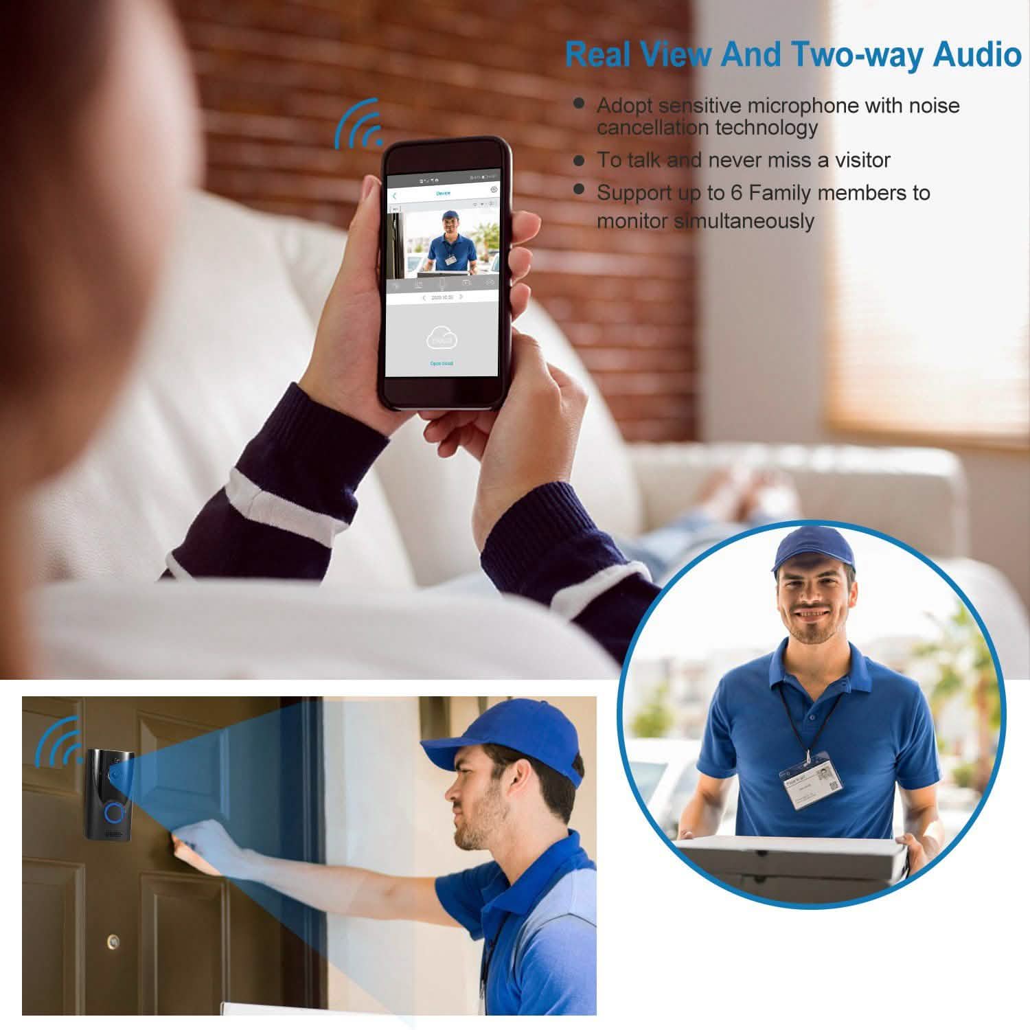 720P HD WiFi Video Doorbell DailySale