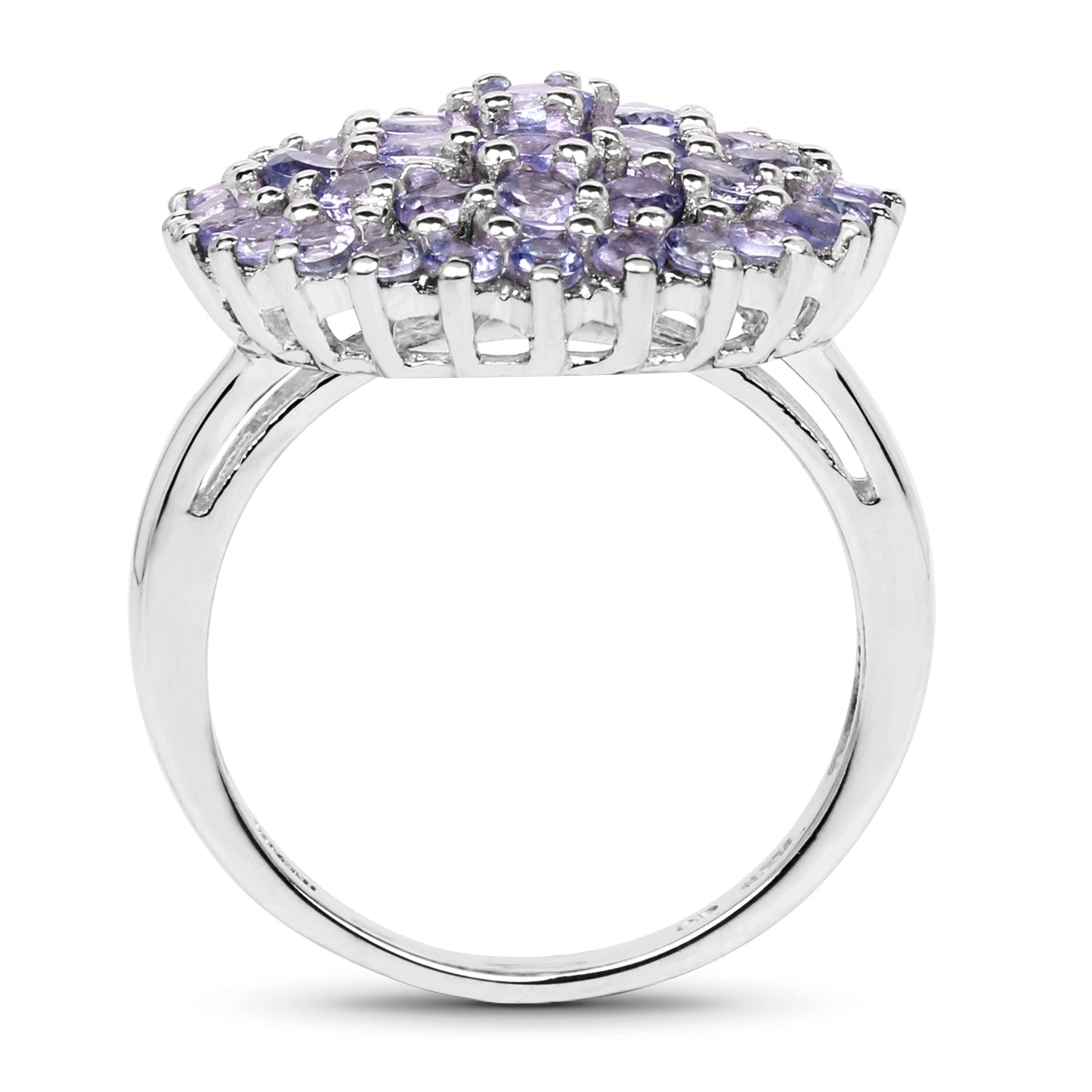 2.52 Carat Genuine Tanzanite .925 Sterling Silver Ring Bids.com