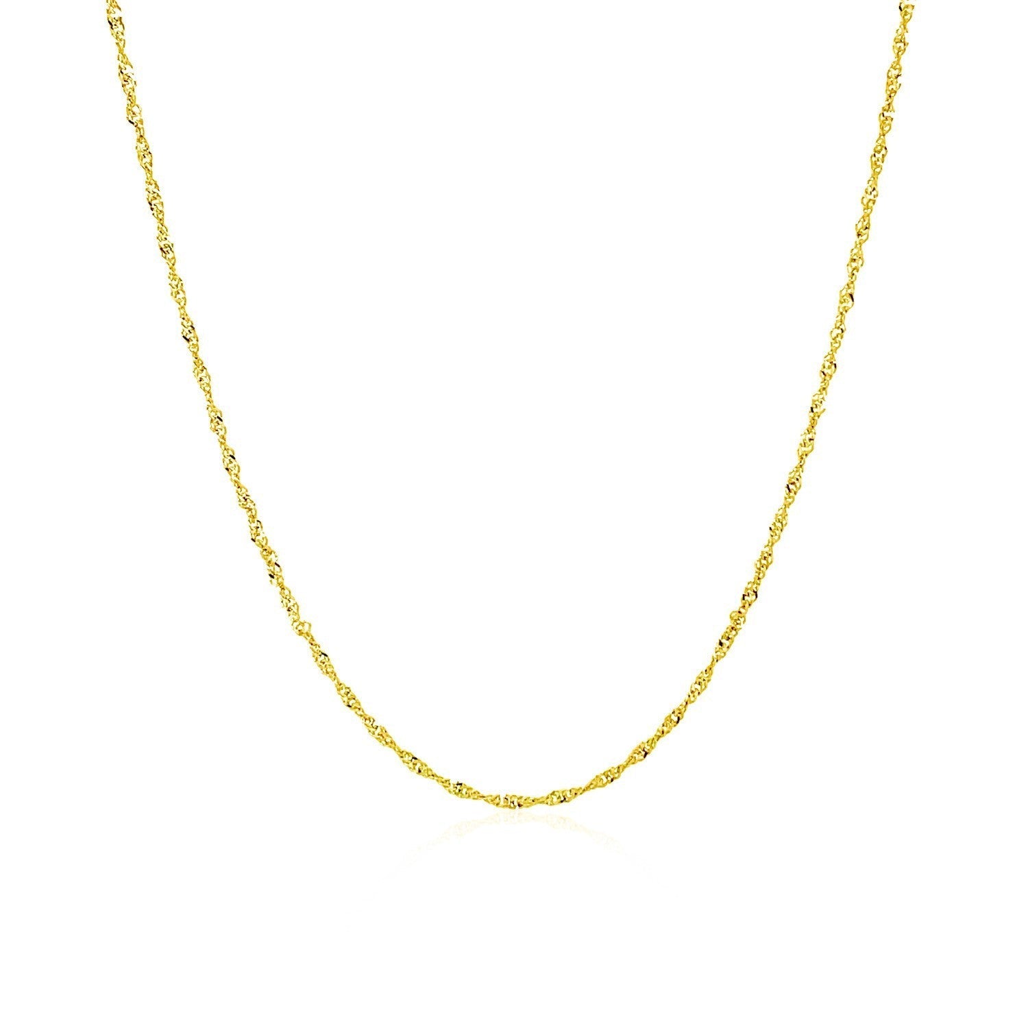 10k Yellow Gold Singapore Chain 1.0mm Bids.com