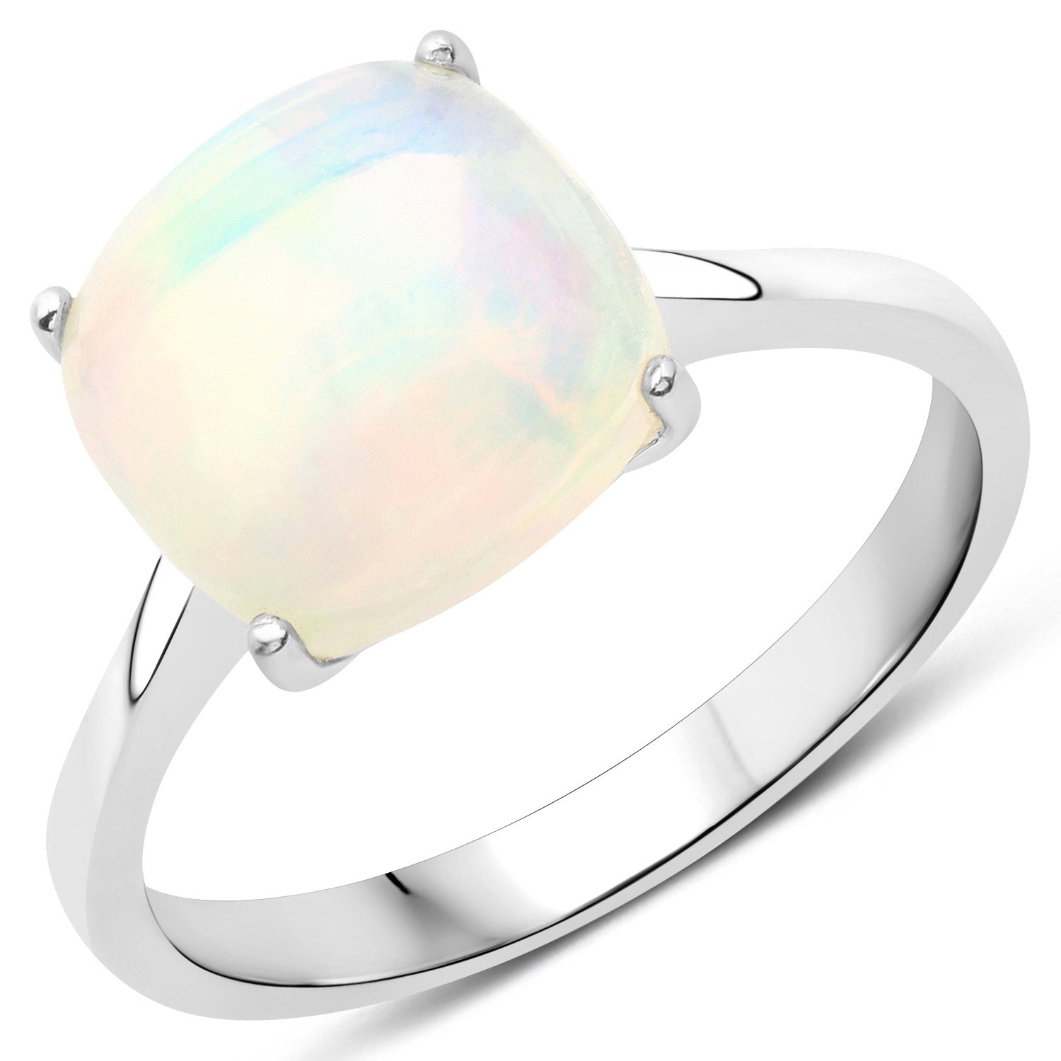 2.90 Carat Genuine Ethiopian Opal .925 Sterling Silver Ring Bids.com