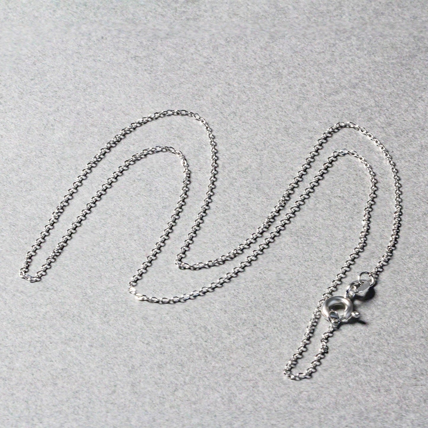 14k White Gold Diamond Cut Cable Link Chain 0.8mm Bids.com