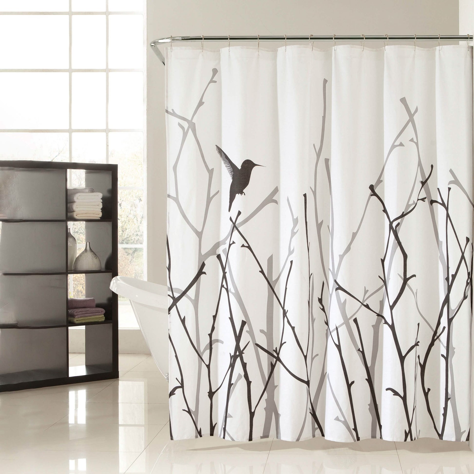 72x72" Bird Branches Polycotton Spa Bath Shower Curtain DailySale
