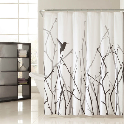 72x72" Bird Branches Polycotton Spa Bath Shower Curtain DailySale