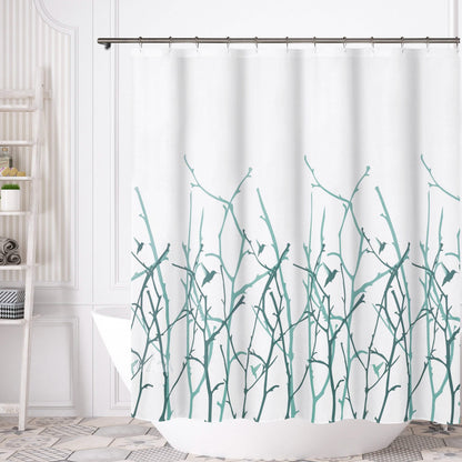 72x72" Bird Branches Polycotton Spa Bath Shower Curtain DailySale
