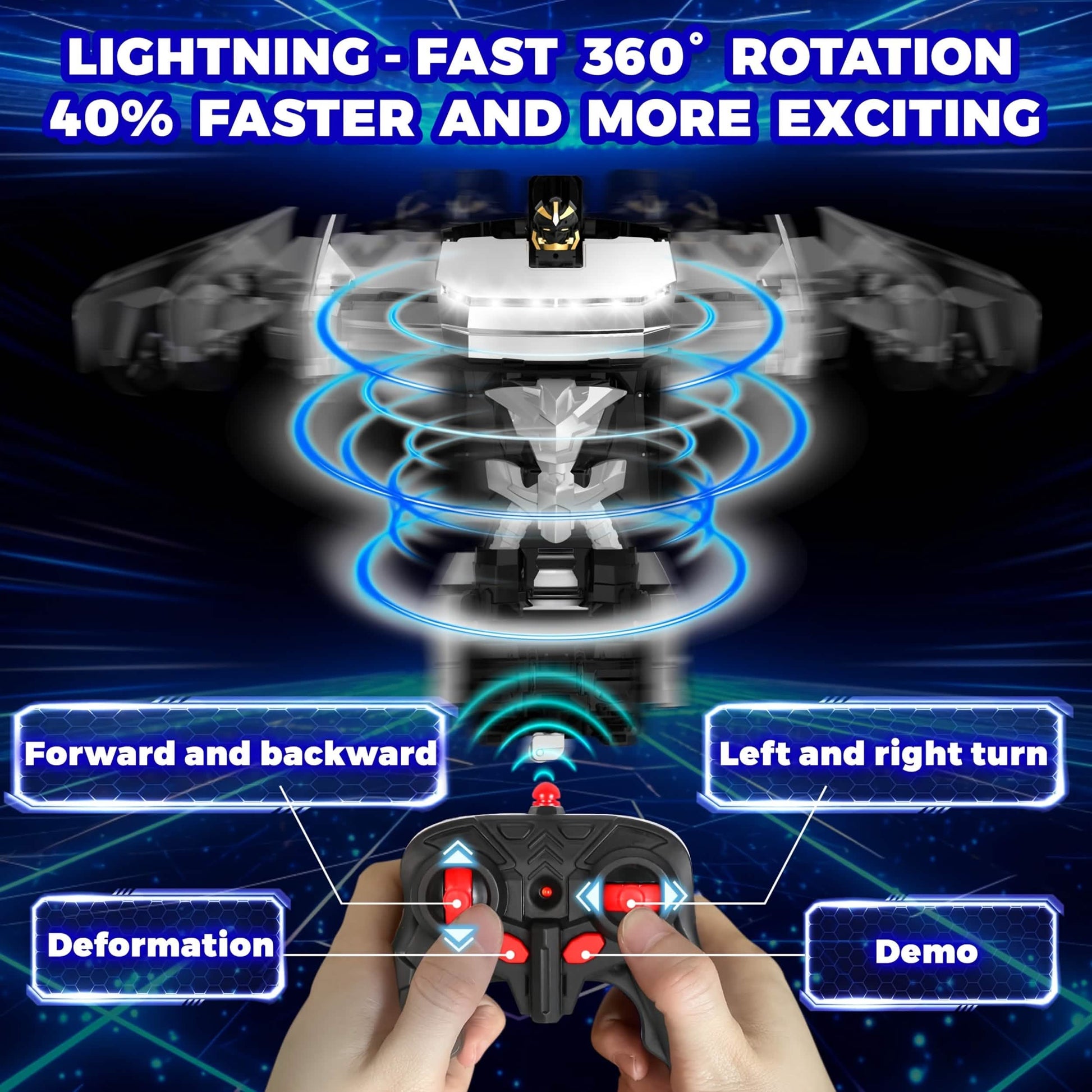 2.4GHz Remote Control Off-Road Car – Robot Transforming, LED Lights DailySale
