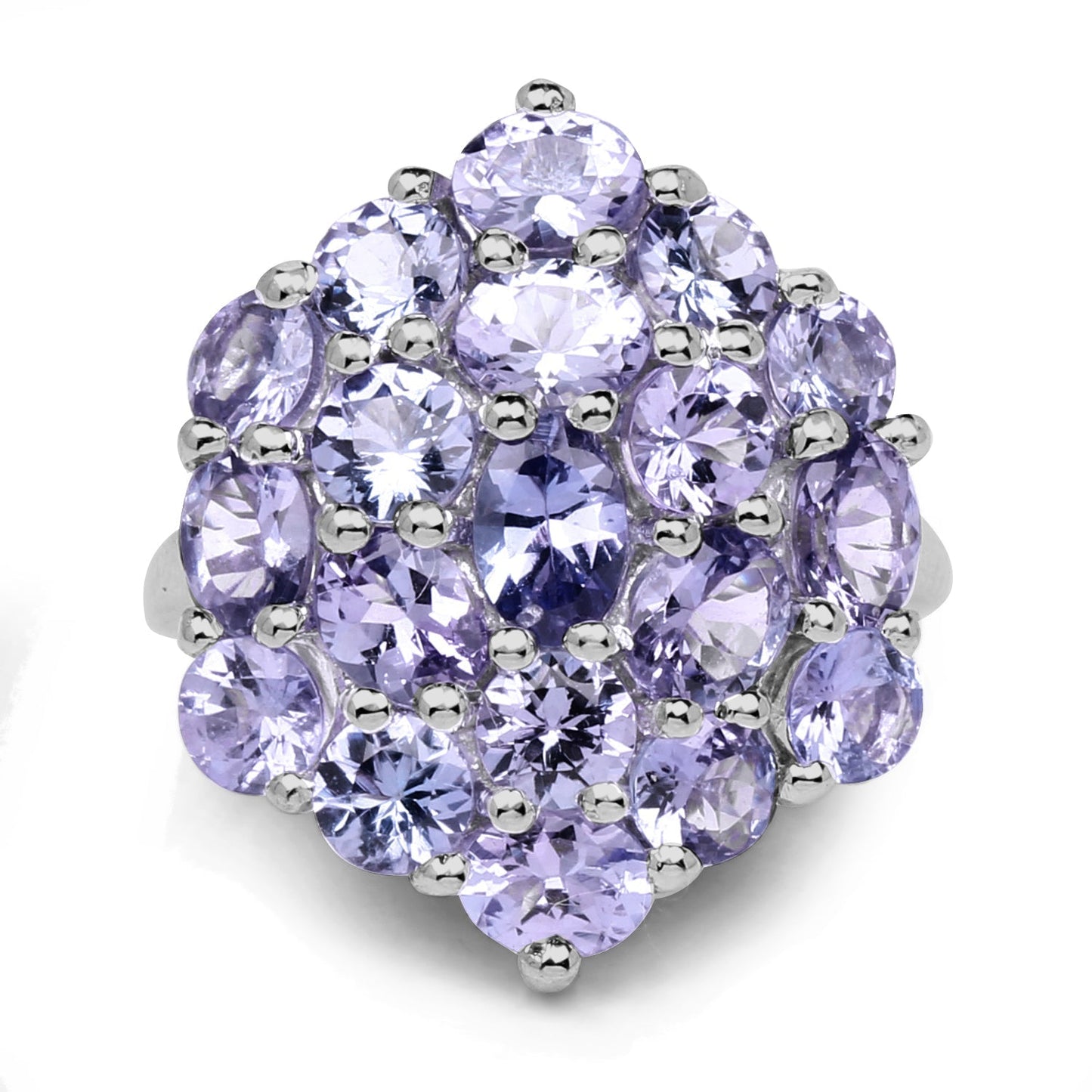 5.28 Carat Genuine Tanzanite .925 Sterling Silver Ring Bids.com