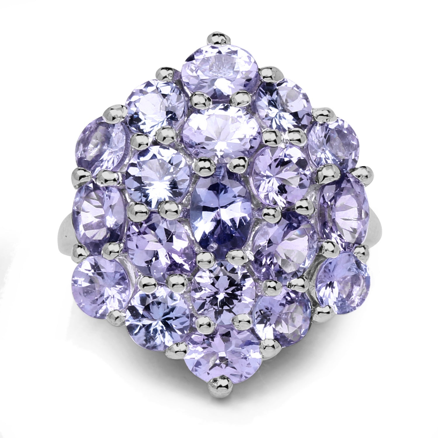 5.28 Carat Genuine Tanzanite .925 Sterling Silver Ring Bids.com