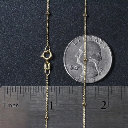Bead Links Saturn Chain in 14k Yellow Gold (3.5mm) Bids.com