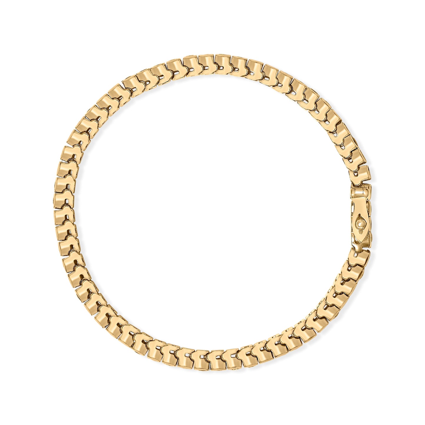 14K Yellow Gold 1 3/4 Cttw Diamond and 5.0 Cttw Blue Sapphire Bezel Set Tennis Bracelet (G-H Color, SI1-SI2 Clarity) - 7" Inches Bids.com