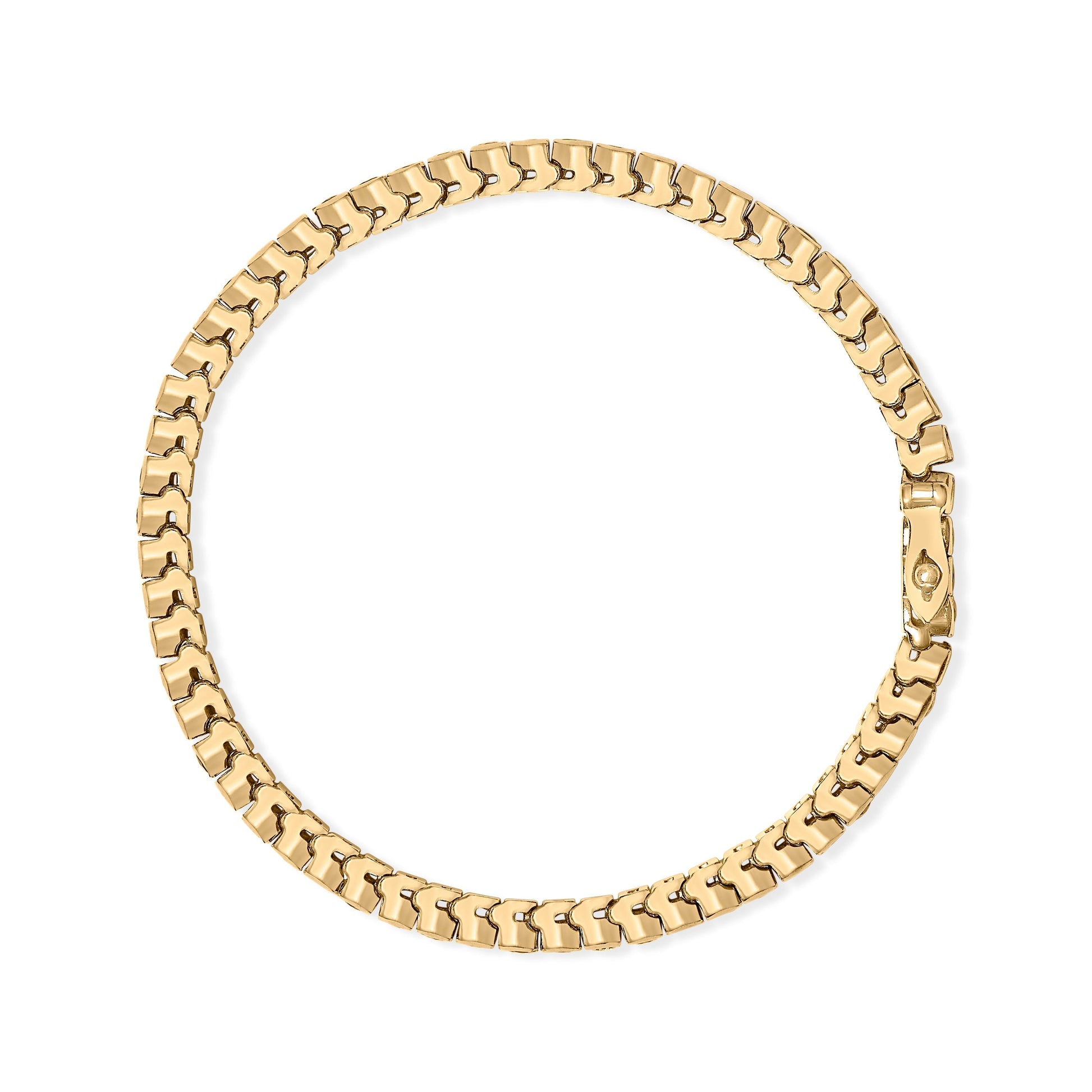 14K Yellow Gold 1 3/4 Cttw Diamond and 5.0 Cttw Blue Sapphire Bezel Set Tennis Bracelet (G-H Color, SI1-SI2 Clarity) - 7" Inches Bids.com