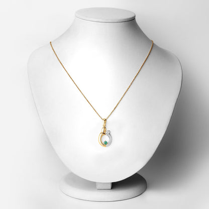 0.17 Carat Genuine Emerald .925 Sterling Silver Pendant Bids.com