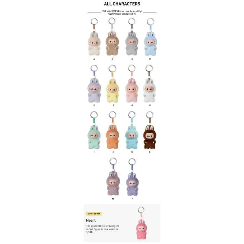 Labubu The Monsters Love Series Vinyl Plush Pendant – Blind Box (A–M / N–Z) DailySale