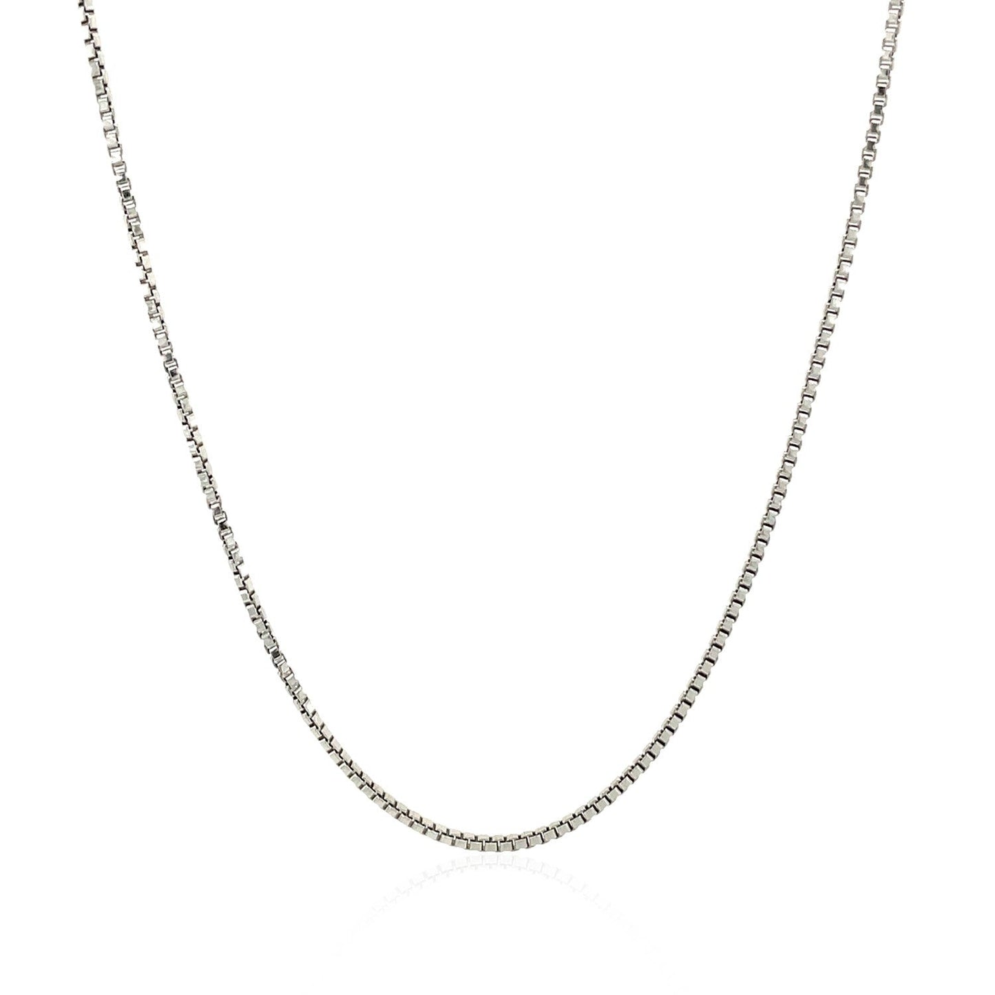 Sterling Silver Rhodium Plated Box Chain 1.1mm Bids.com