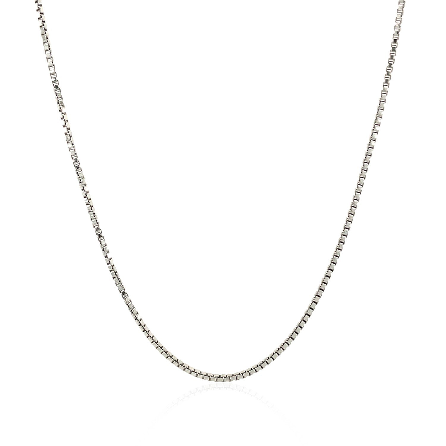 Sterling Silver Rhodium Plated Box Chain 1.1mm Bids.com