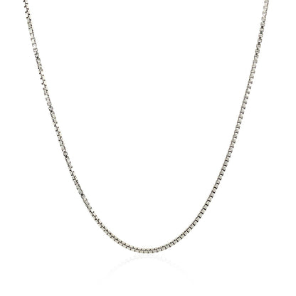 Sterling Silver Rhodium Plated Box Chain 1.1mm Bids.com