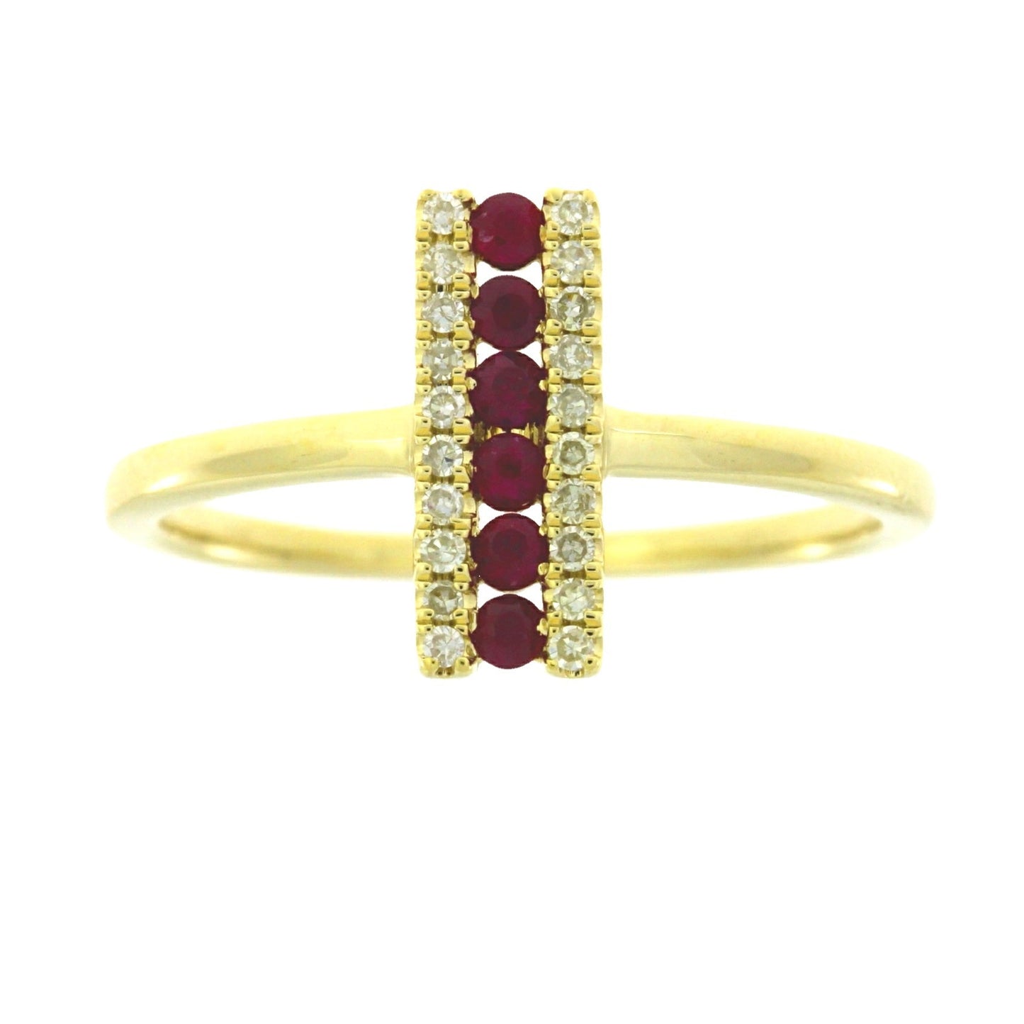 Natural .30ct Ruby Diamond Ring 14KT Yellow Gold Bids.com