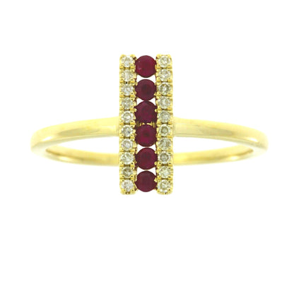 Natural .30ct Ruby Diamond Ring 14KT Yellow Gold Bids.com
