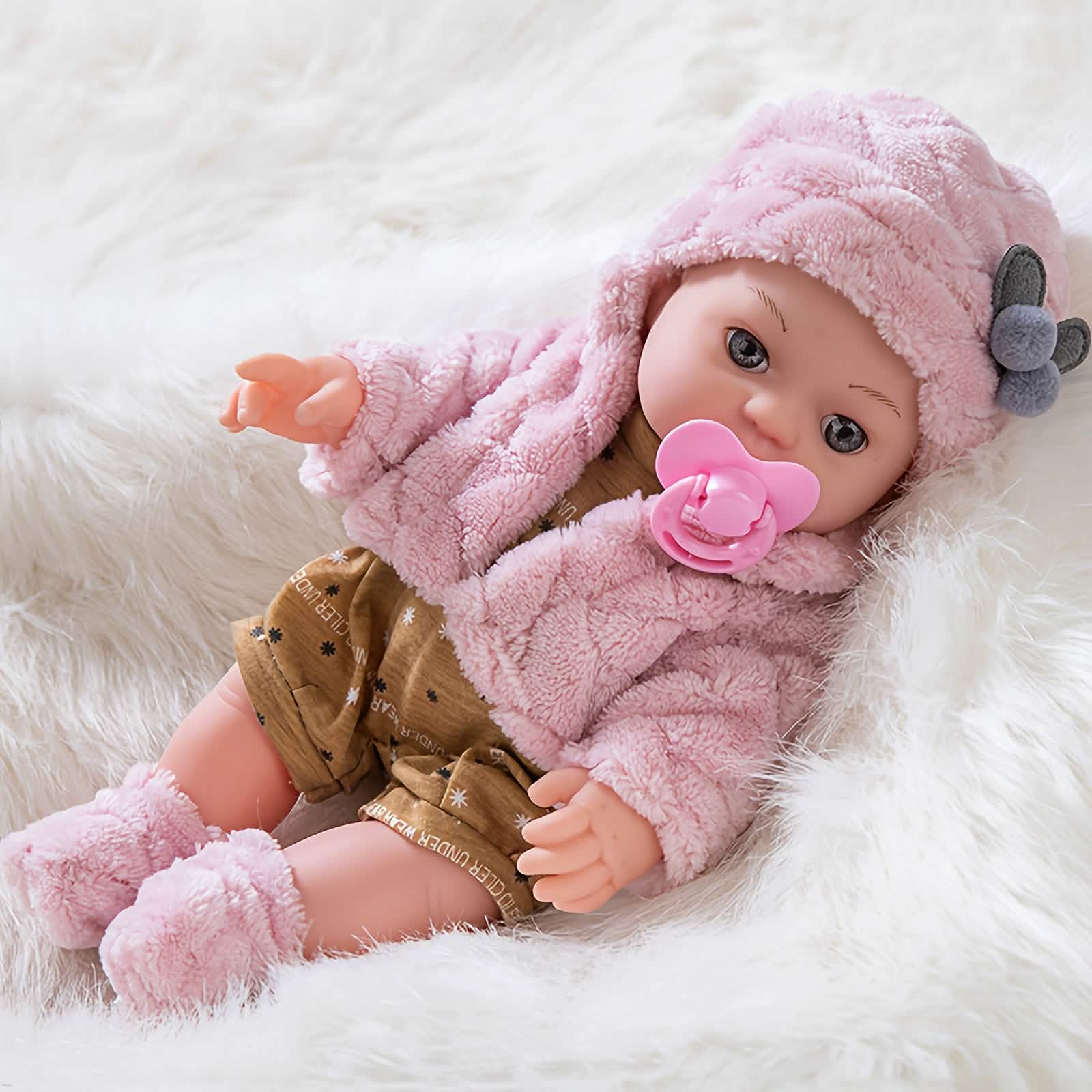 12" Pink Baby Doll – PVC Dress-Up Play Doll (Ages 3+) DailySale