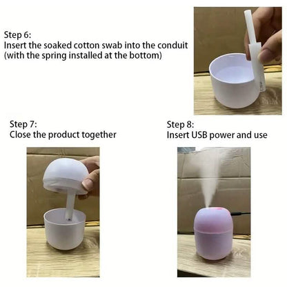 7.44Oz Portable Aromatherapy USB Powered Humidifier with LED Night Light DailySale