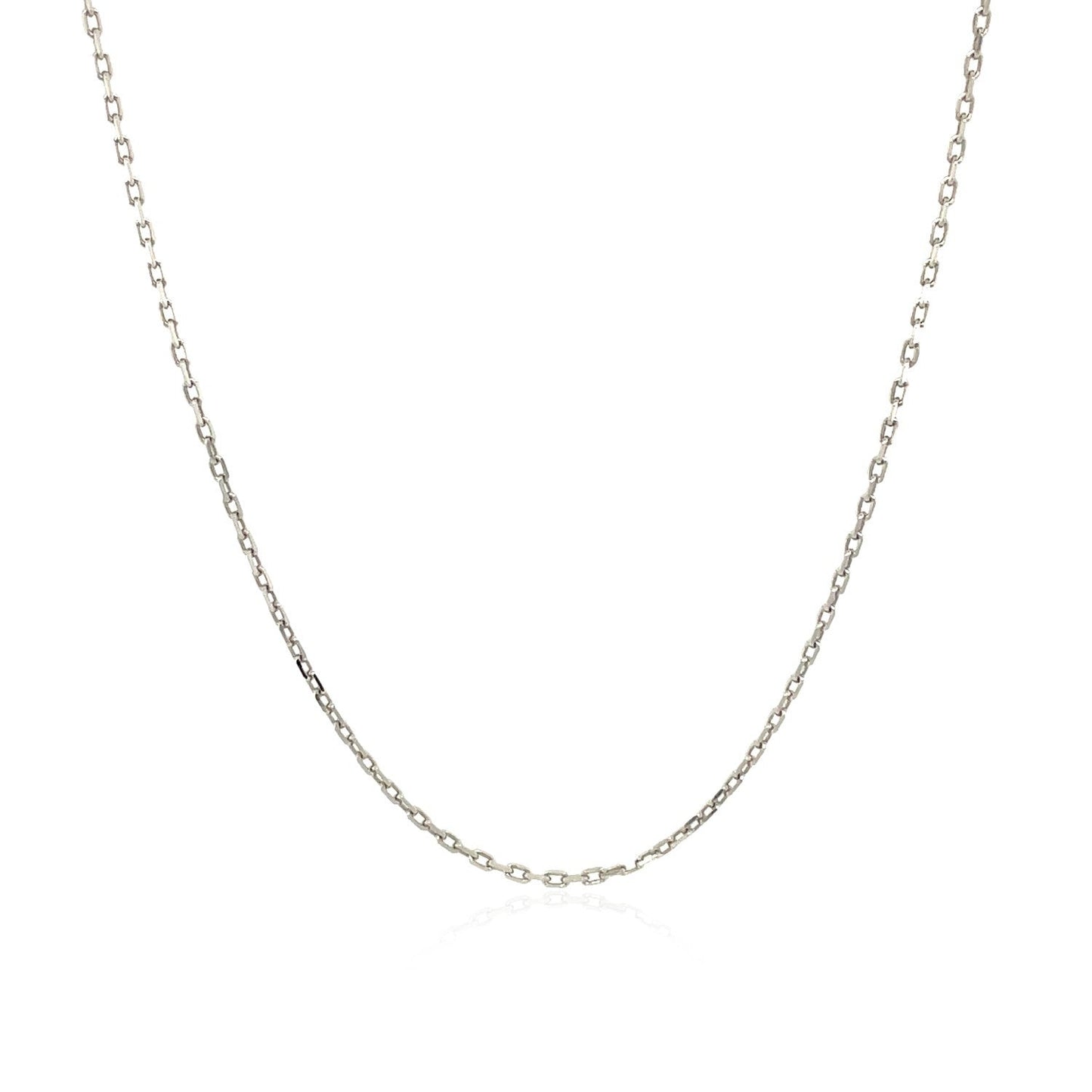 Sterling Silver Rhodium Plated Cable Chain 1.1mm Bids.com