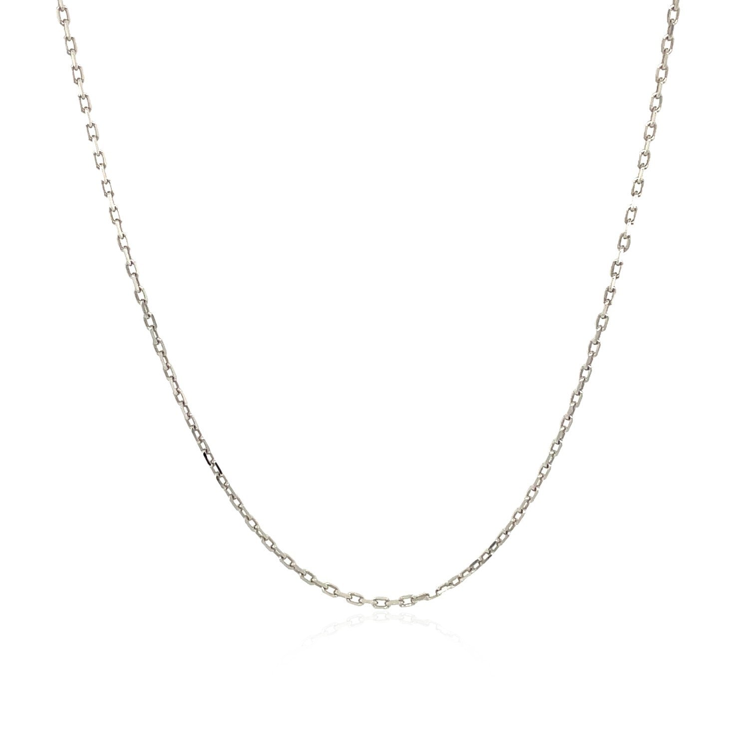 Sterling Silver Rhodium Plated Cable Chain 1.1mm Bids.com