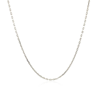Sterling Silver Rhodium Plated Cable Chain 1.1mm Bids.com