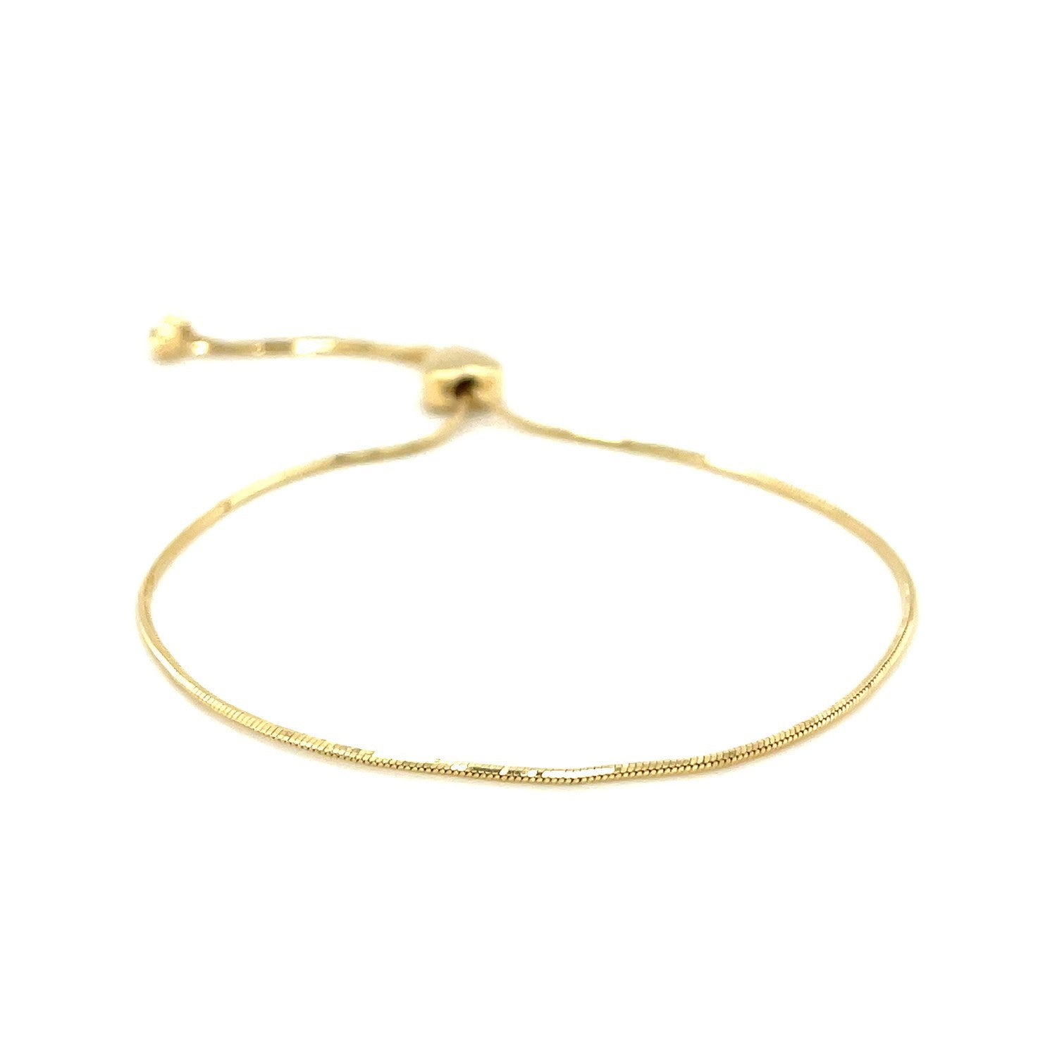 14k Yellow Gold Adjustable Lariat Style Heart Motif Bracelet Bids.com