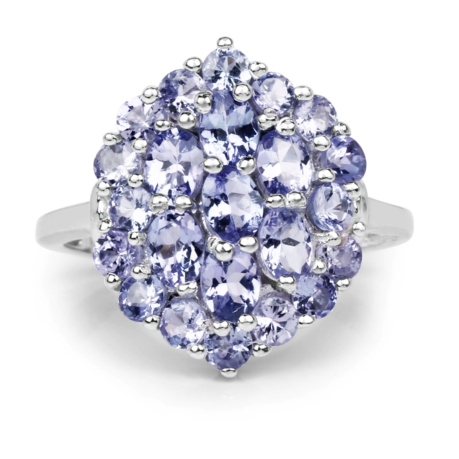 2.31 Carat Genuine Tanzanite .925 Sterling Silver Ring Bids.com