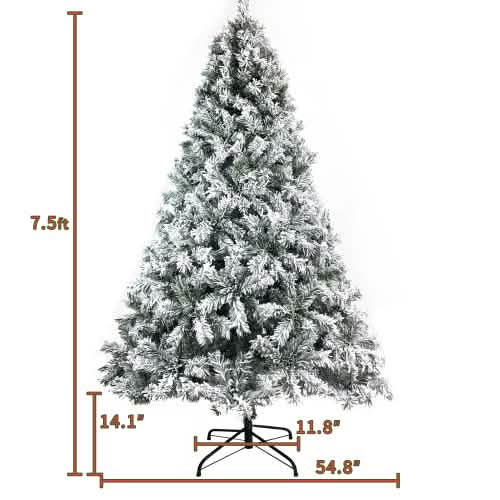 7.5 Ft. Hinged Artificial Fir Christmas Tree DailySale