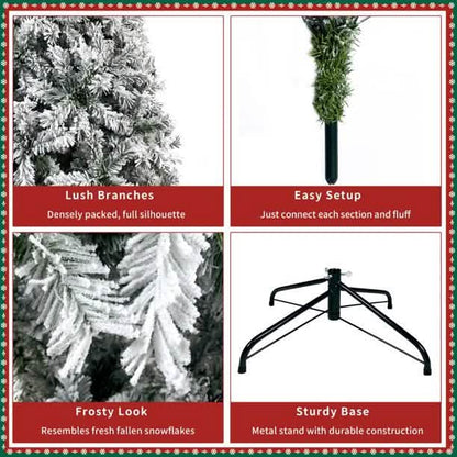 7.5 Ft. Hinged Artificial Fir Christmas Tree DailySale