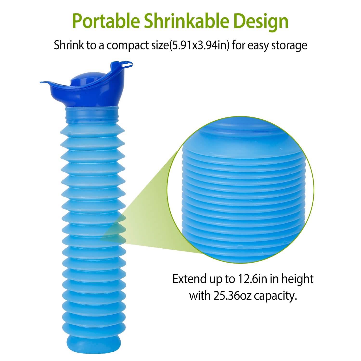 750ml Unisex Reusable Emergency Shrinkable Urinal DailySale