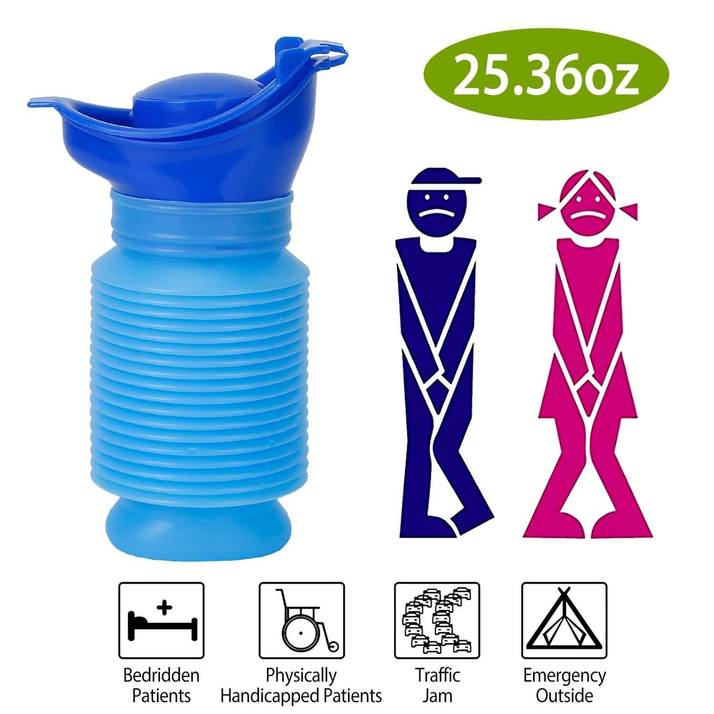 750ml Unisex Reusable Emergency Shrinkable Urinal DailySale