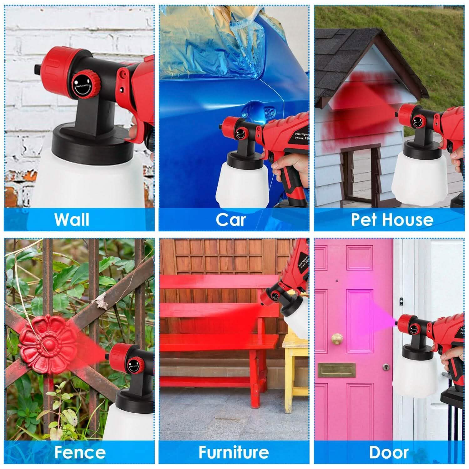 750W Electric Paint Sprayer Handheld with 3 Spray Patterns DailySale