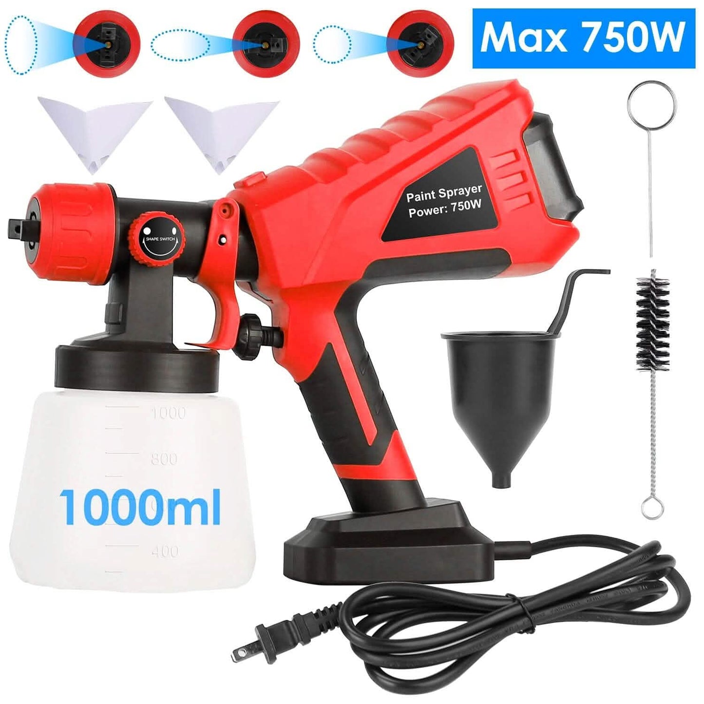750W Electric Paint Sprayer Handheld with 3 Spray Patterns DailySale