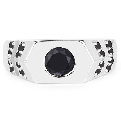 1.53 Carat Genuine Black Diamond .925 Sterling Silver Ring Bids.com