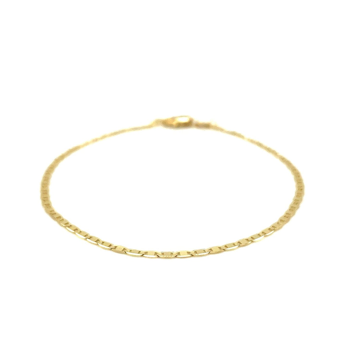 10k Yellow Gold Mariner Link Anklet 1.7mm Bids.com