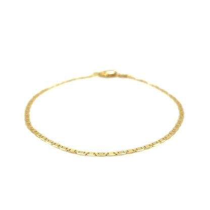 10k Yellow Gold Mariner Link Anklet 1.7mm Bids.com