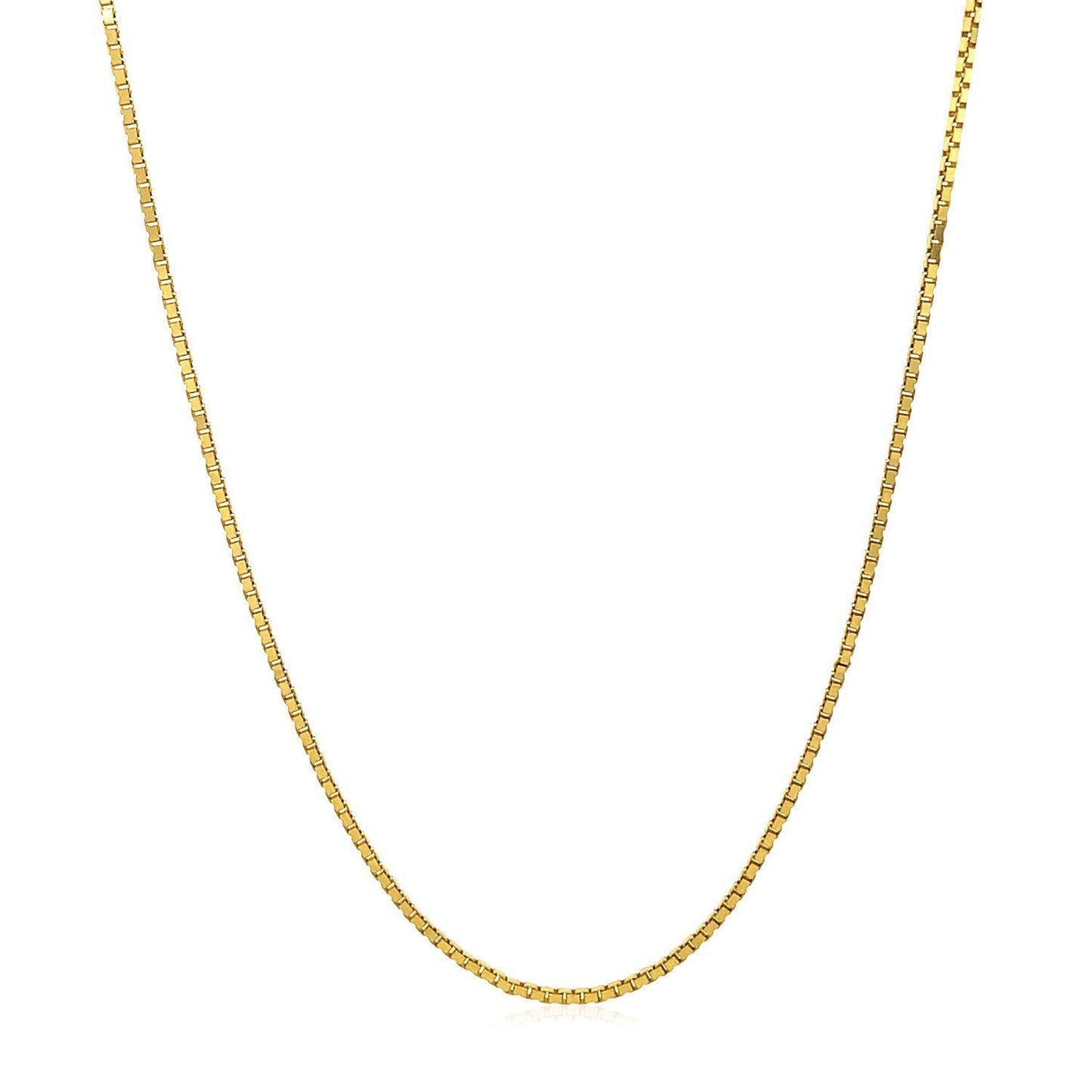 14k Yellow Gold Adjustable Box Chain (1.10 mm) Bids.com