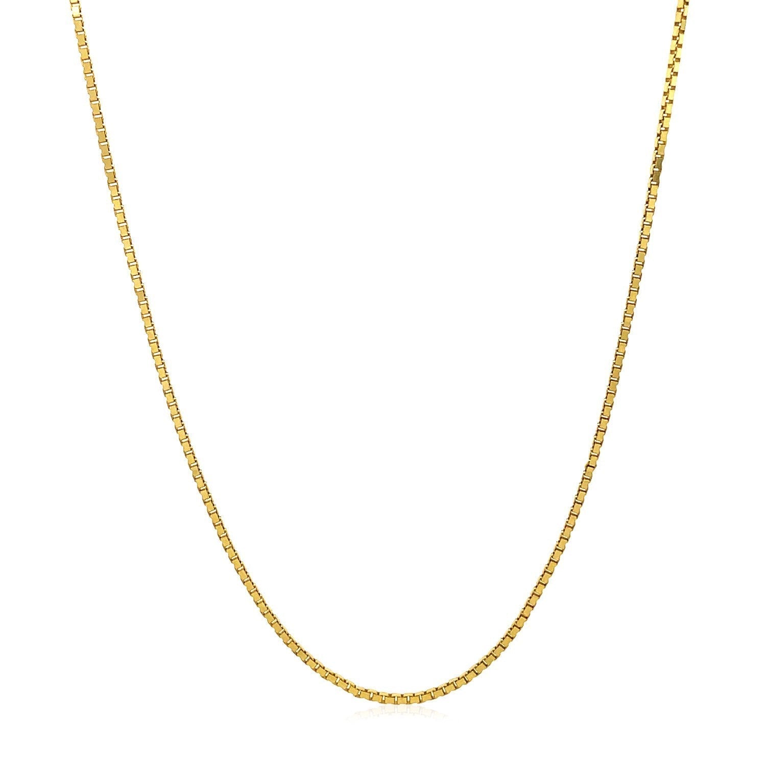 14k Yellow Gold Adjustable Box Chain (1.10 mm) Bids.com