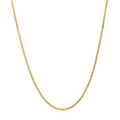14k Yellow Gold Adjustable Box Chain (1.10 mm) Bids.com