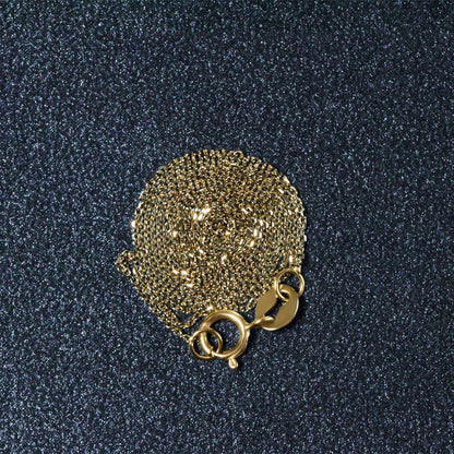 14k Yellow Gold Diamond Cut Cable Link Chain 0.7mm Bids.com