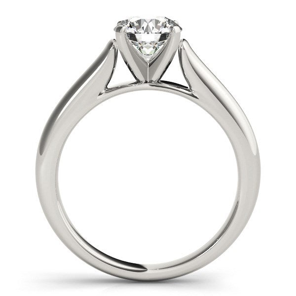 14k White Gold Cathedral Design Solitaire Diamond Engagement Ring (1 cttw) Bids.com
